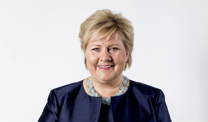 Portrettfoto av statsminister Erna Solberg (H) (Foto: Thomas Haugersveen, Statsministerens kontor)