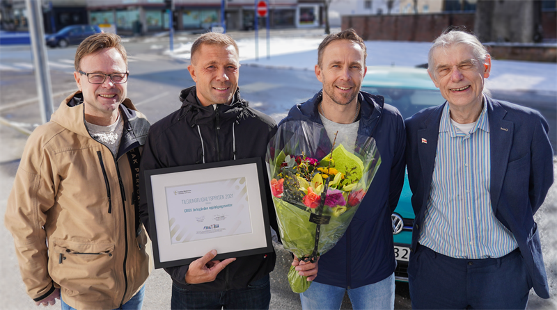 Fra venstre: Arve Vatn, Morten Koldaas, Jørn Holmen og Jan Bojer Vindheim. Foto: Håvard Zeiner, Trøndelag fylkeskommune