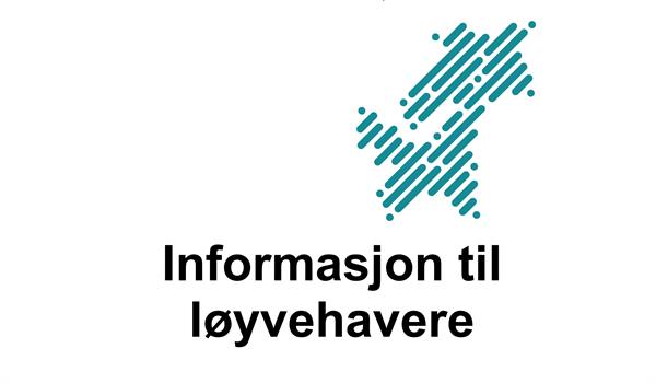 Bilde med teksten Informasjon til Løyvehavere